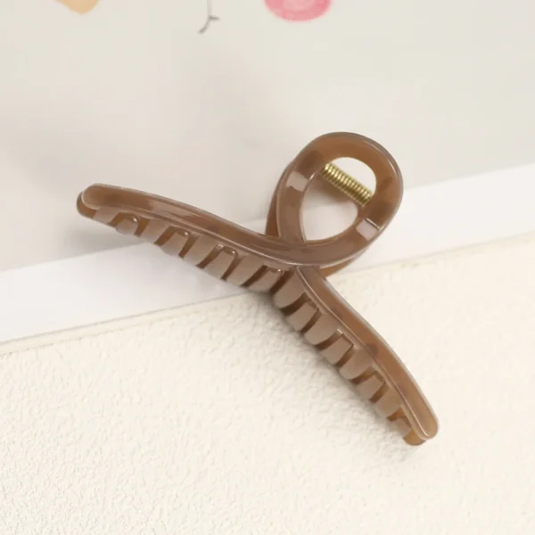 Large Jelly Cross Claw Clip