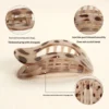 Large Glossy Oval Flat Claw Clip