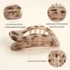 Large Glossy Oval Flat Claw Clip