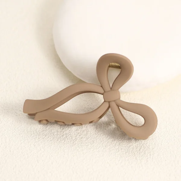 Large Frosted Bow Claw Clip