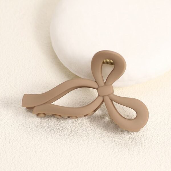 Large Frosted Bow Claw Clip