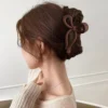 Large Frosted Bow Claw Clip