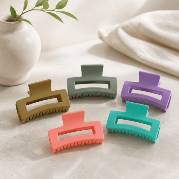 Large Matte Hollow Claw Clip