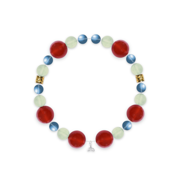 Blue Cat's Eye & White Mermaid Tail Bracelet – E8CCDA