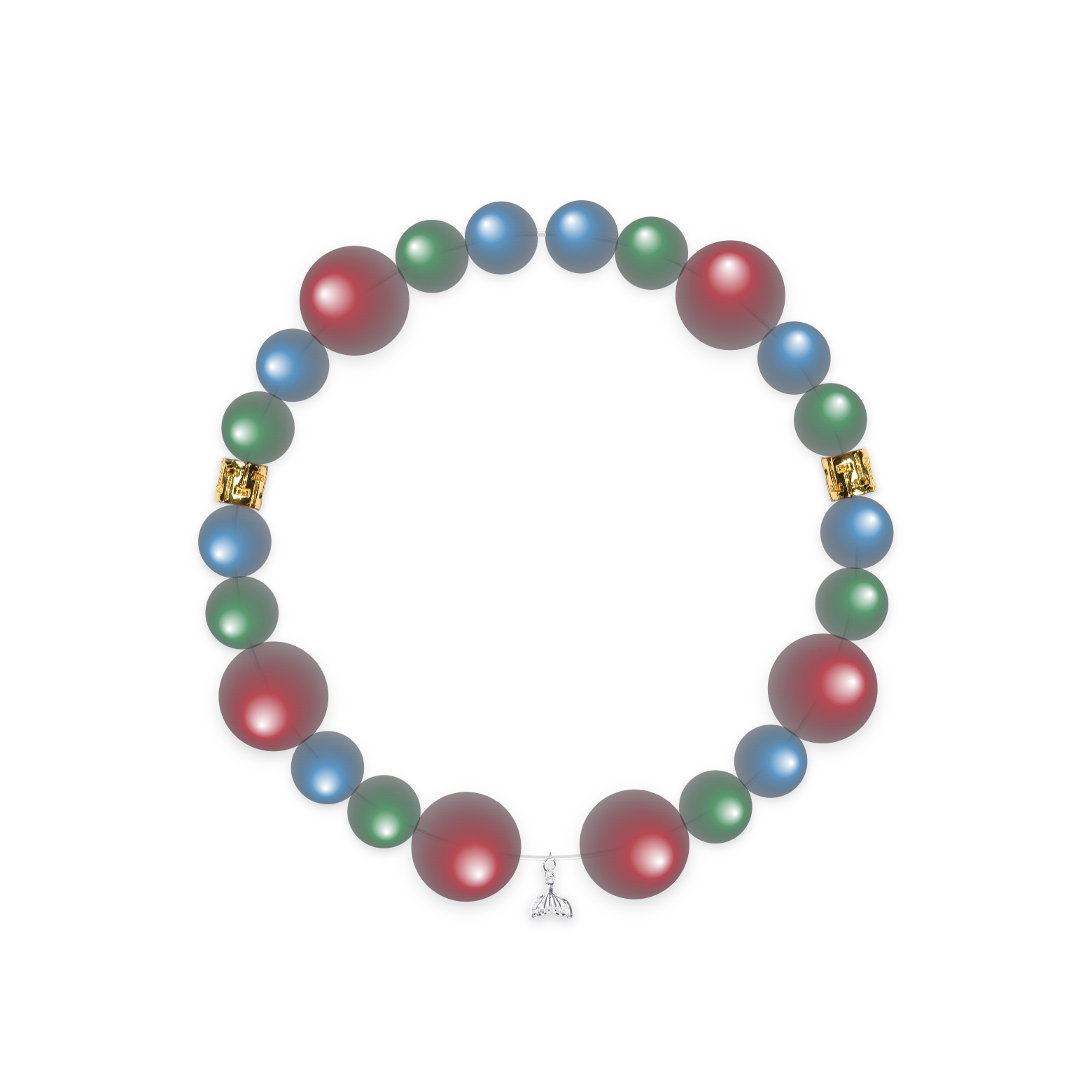 Balanced Red Onyx Initial R Bracelet